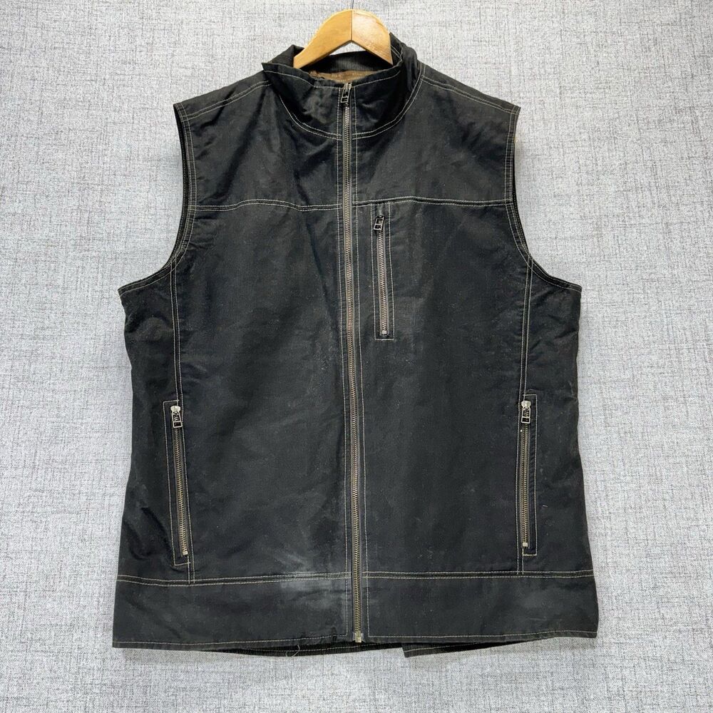 Kuhl Burr Vest Men's Size XL Canvas Full Zip Work Utility